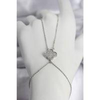 Pirinç Gümüş Renk Yonca Model Kadın Şahmeran