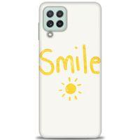 Samsung Galaxy A22 Kılıf HD Baskılı Kılıf - Smile Güneş + Tam Ekran Koruyucu