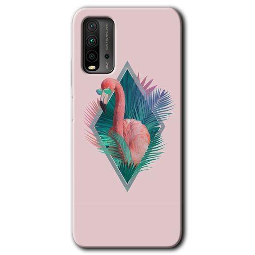 Xiaomi Redmi 9T Kılıf HD Desen Baskılı Arka Kapak - Flamingo