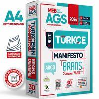 2026 MEB-AGS Türkçe 3 Adım Manifesto Branş Deneme Paketi 30lu Dijital Çözümlü (Sözel Mantık Dahil)