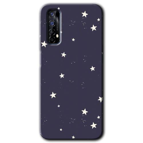 Realme 7 Kılıf HD Desen Baskılı Arka Kapak - Gökyüzü Yıldız + Kırılmaz Cam