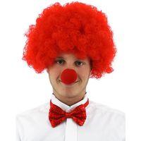 Kırmızı Renk Kıvırcık Afro Palyaço Seti