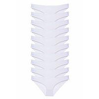 10 adet Süper Eko Set Likralı Kadın Slip Külot Beyaz