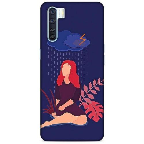Oppo A91 Kılıf Depresyon (4) Koruma Kılıfı Açık Kahverengi