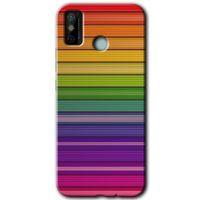 Potkal Hediye Fabrikası Tecno Spark 6 Go Kılıf HD Desen Baskılı Arka Kapak - Colorful Lines
