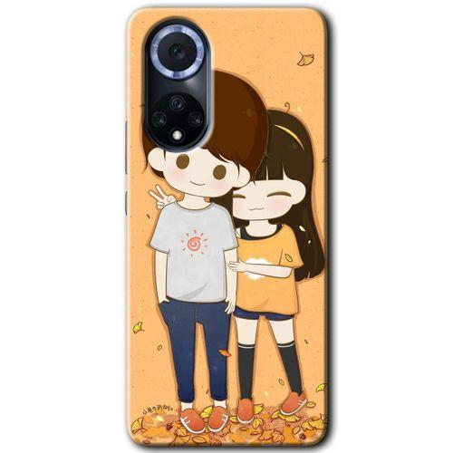 MRCİLETİSİM Huawei Nova 9 Kılıf HD Desen Baskılı Arka Kapak+Temperli Cam - Şıpsevdi Çift