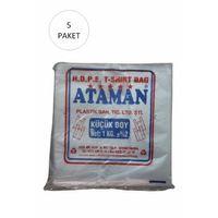 Kalın Şeffaf Atlet Poşet Küçük Boy 25x33 Cm 1 Kg (5 Paket-Takriben 850 Adet)