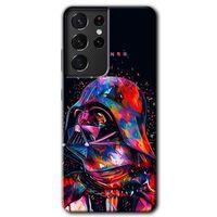 Potkal Hediye Fabrikası Samsung Galaxy S21 Ultra HD Baskılı Kılıf + 9D Tam Ekran Koruyucu - Father Vader
