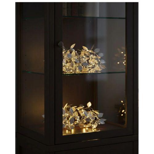 Yaprak Şekilli Gümüş Led Işık Pilli Dekoratif Aydınlatma