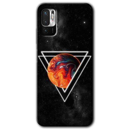 MRCİLETİSİM Xiaomi Redmi Note 10 5G Kılıf HD Desen Baskılı Arka Kapak + Temperli Cam - Kızıl Gezegen