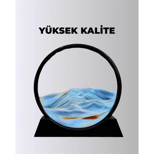 Döndürülebilir Dinamik Kum Tablosu – Stres Giderici, Yüksek Kaliteli Cam Ve Doğal Kum İle Sanatsal Masa Dekoru