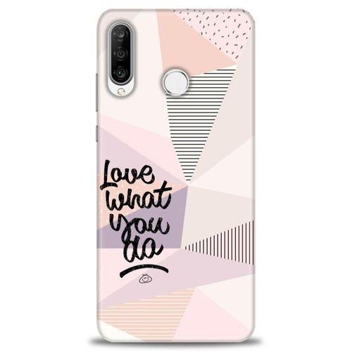 Huawei P30 Lite Kılıf HD Baskılı Kılıf - What You Do + Tam Ekran Koruyucu