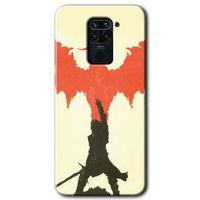 MRCİLETİSİM Xiaomi Redmi Note 9 Kılıf HD Desen Baskılı Arka Kapak + Temperli Cam - Dragon Hunter 1