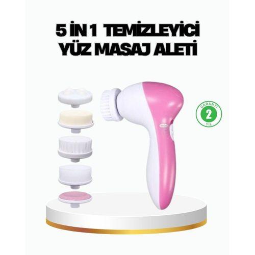 5’i 1 Arada Yüz Temizleme Cihazı – Masaj, Fırça, Peeling Ve Krem Uygulama Atlı