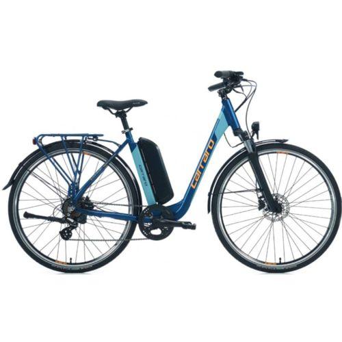Carraro E-Line eComfort 28 Jant Unisex Elektrikli Şehir Bisikleti Mat Navy-Mavi-Turuncu 47 cm