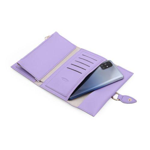 PRS Kadın Cüzdan Soft Dokulu Yumuşak Deri Cep Telefon ve Para Bölmeli Bayan Kartlık Yağmur Model