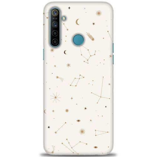 Realme 6i Kılıf HD Baskılı Kılıf - Yıldız Haritası + Tam Ekran Koruyucu