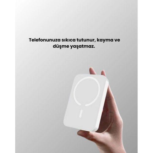 Ultra İnce Manyetik Powerbank Hızlı Şarj, Güçlü Tutuş, 10000 Mah Kapasite