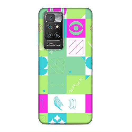 Xiaomi Redmi 10 Uyumlu Kılıf Insomnia (30) Silicone Case Pembe Yeşil