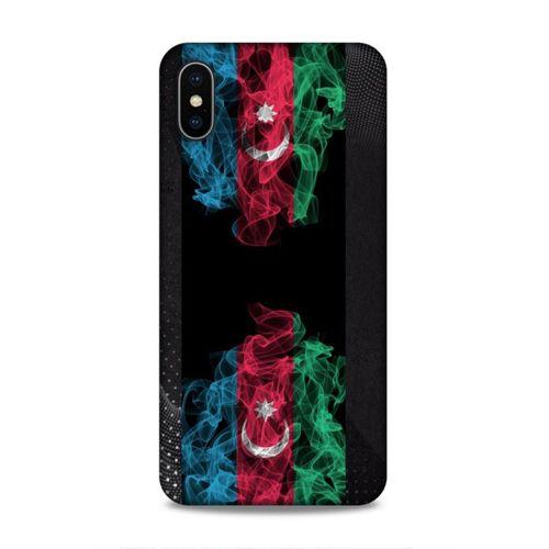 Apple iPhone XS Max Uyumlu Kılıf Azarbaijan (5) Koruma Kabı Azeri Bayrak İllustre