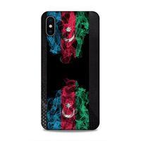 Apple iPhone XS Max Uyumlu Kılıf Azarbaijan (5) Koruma Kabı Azeri Bayrak İllustre
