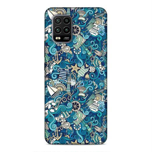Xiaomi Mi 10 Lite Kılıf Doodle Gemi Turlari Arka Kapak Silikon Koruma Full Koruyucu