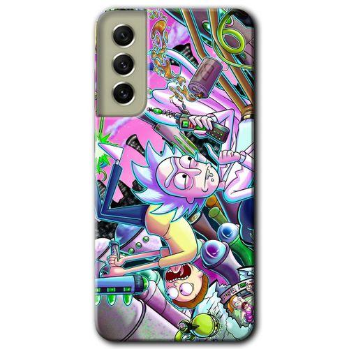 Galaxy S21 FE Kılıf HD Desen Baskılı Arka Kapak - Graffiti Çizgi Film + Kırılmaz Cam