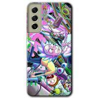 Galaxy S21 FE Kılıf HD Desen Baskılı Arka Kapak - Graffiti Çizgi Film + Kırılmaz Cam