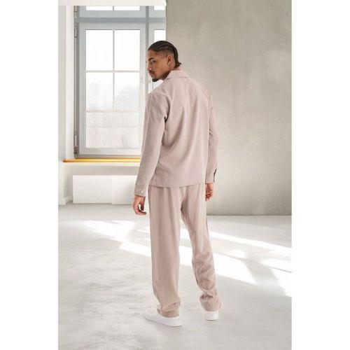 Baggy Kalıp Cupra Kumaş Jogger Erkek Eşofman Altı Pantolon - Bej