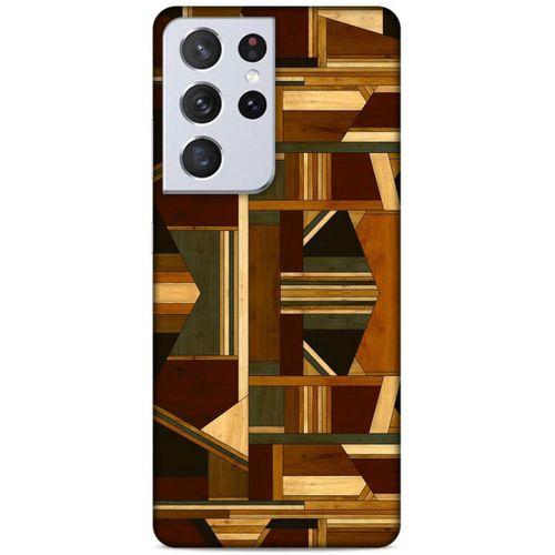 Lopard Samsung Galaxy S21 Ultra Uyumlu Kılıf Wood'X (42) Rugged Armor Kılıf Desenli