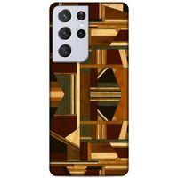 Lopard Samsung Galaxy S21 Ultra Uyumlu Kılıf Wood'X (42) Rugged Armor Kılıf Desenli