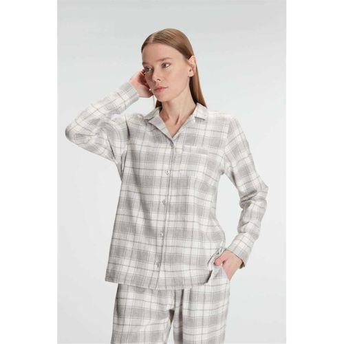 Kadın Kare Desenli Pamuklu Gömlek Pijama Takımı – Rahat, Şık Ve Zasız Ev Konforu