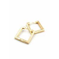 Kare Halka Küpe - Altın