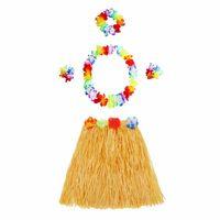 Hawaii Kolye Etek Taç Ve Bileklik Seti Turuncu