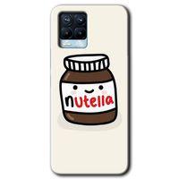 MRCİLETİSİM Realme 8 Pro Kılıf Baskılı Kapak - Nutella Aşkım + 5D Tam Kaplayan Cam