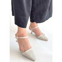 Lanna Bej Cilt Topuklu Ayakkabı