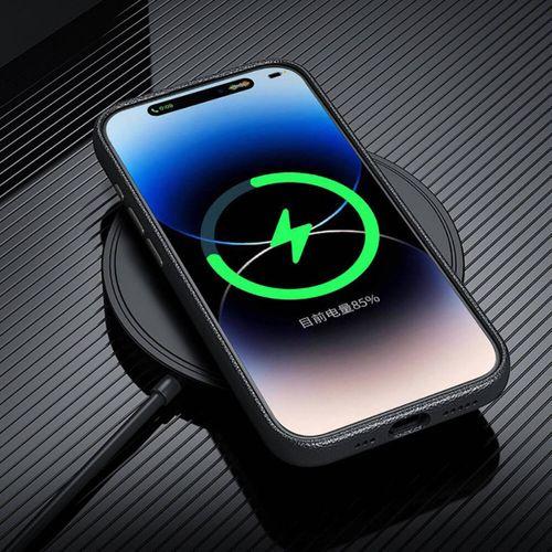 Apple iPhone 14 Pro Max Kılıf M-safe Şarj Özellikli PU Deri Zore Adora Kapak