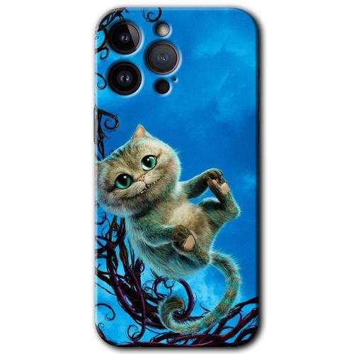 Potkal Hediye Fabrikası iPhone 14 Pro HD Baskılı Kılıf + 9D Tam Ekran Koruyucu - Çılgın Kedi