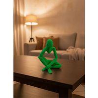 Dekoratif Yeşil İnsan Figürü Modern Masa Ve Raf Süsü