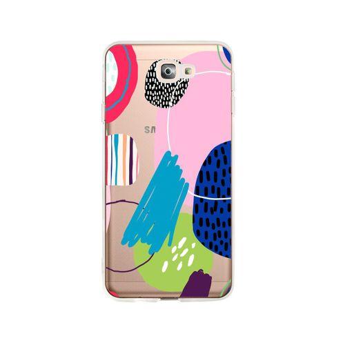 Samsung J7 Prime Art Design Desenli Premium Şeffaf Silikon Kılıf