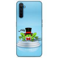 Oppo Realme 6 Kılıf FunnyMaX (7) Telefon Kılıfı Açık Mavi Kurbağa