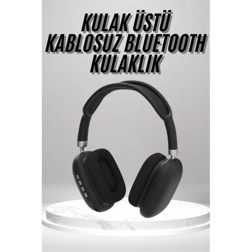 Kulak Üstü Kablosuz Bluetooth Kulaklık Yumuşak Süngerli Sd Kart Girişli
