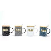 Bambu Kapaklı Porselen Kupa Bardak