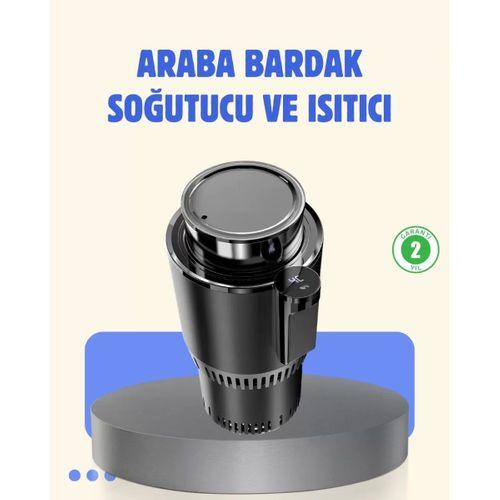 Araç İçi Akıllı Bardaklık Isıtıcı Soğutucu Dijital Ekranlı