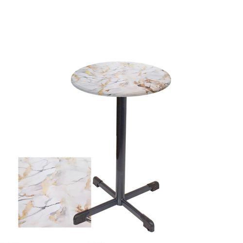 Dockers Bistro Masa Halley - (Werzalit, Wermodin ve Allzalit Tabla 60 cm çap) - Gold