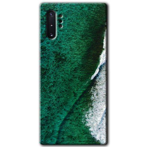 Potkal Hediye Fabrikası Samsung Galaxy Note 10 Plus HD Baskılı Kılıf + 9D Tam Ekran Koruyucu - Yeşil Okyanus