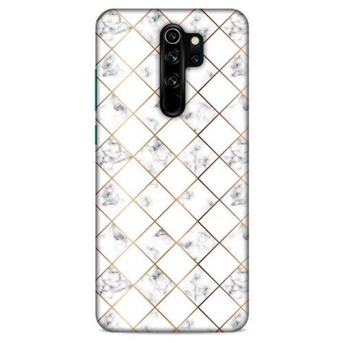 Mermer Desenli (1) Tema Kılıfı Beyaz Xiaomi Redmi Note 8 Pro Kılıf