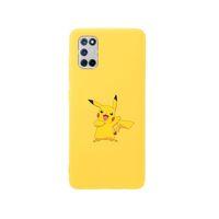 Oppo A52 Pikachu Premium Silikonlu Sarı Telefon Kılıfı