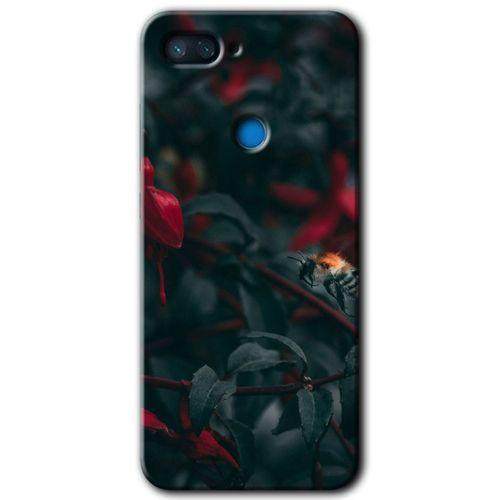 Xiaomi Mi 8 Lite Kılıf HD Desen Baskılı Arka Kapak - Avcı Arı + Kırılmaz Cam
