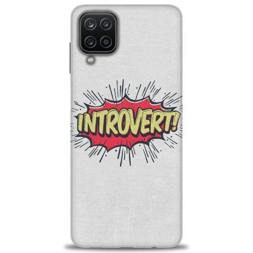 Samsung Galaxy M12 Kılıf HD Baskılı Kılıf - Introvert! + Tam Ekran Koruyucu